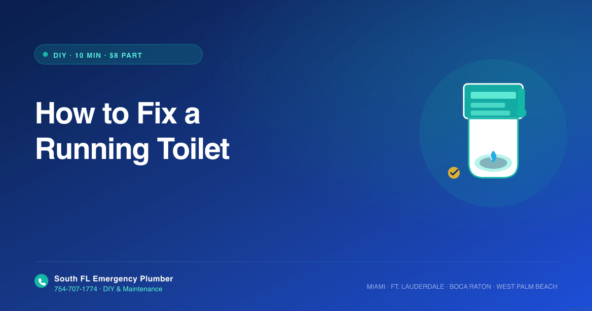 How to Fix a Running Toilet: A South Florida Homeowner's DIY Guide