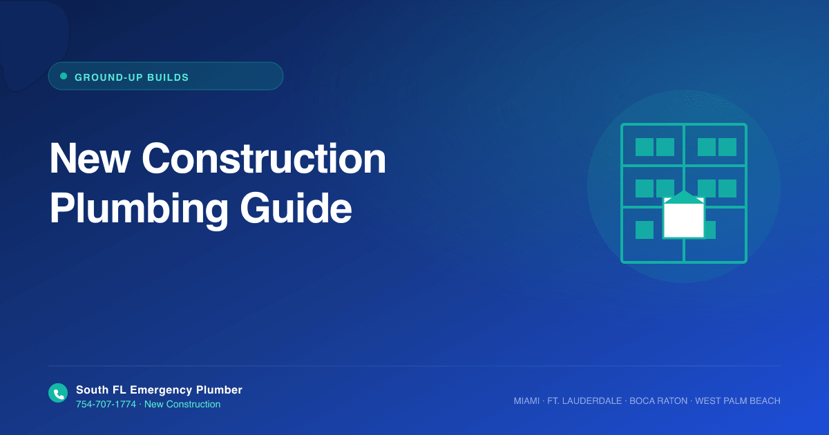 New Construction Plumbing in South Florida: A Homeowner's and Builder's Guide